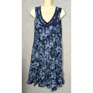 Fresh Produce Navy and Light Blue Floral Midi Dress